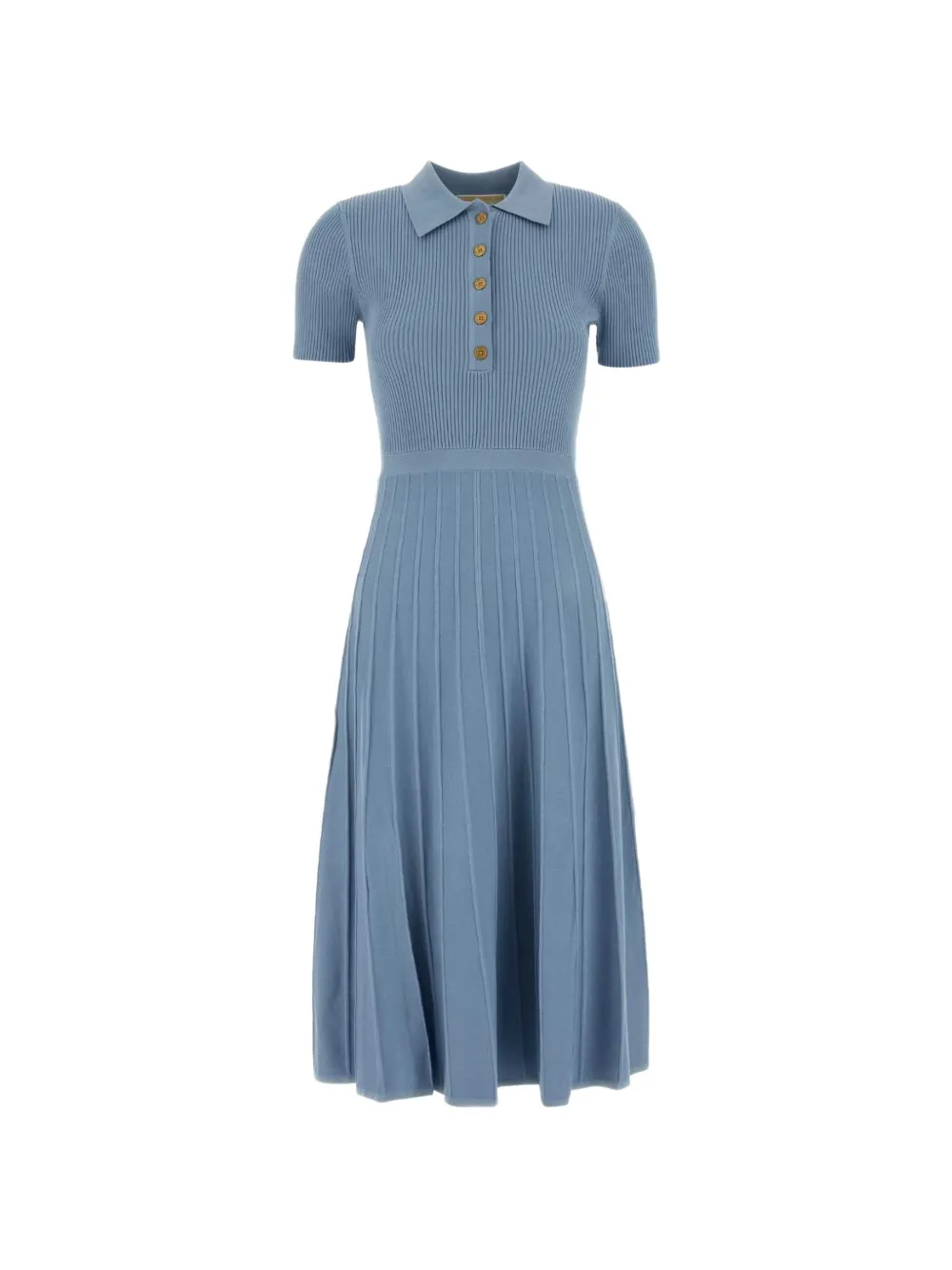 Michael Michael Kors ribbed short-sleeve midi dress - Blu