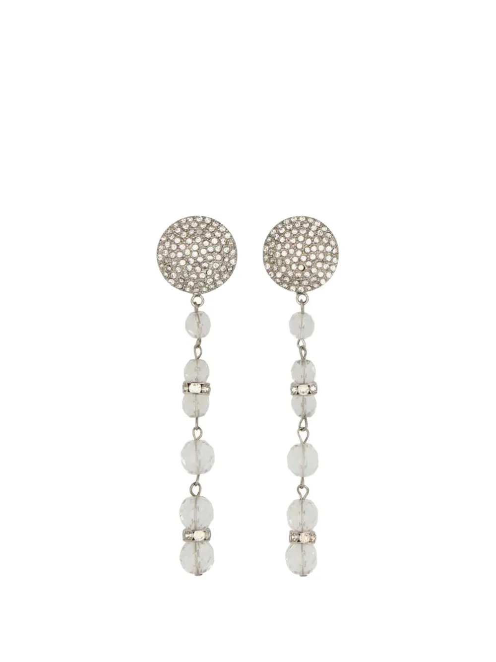 Alessandra Rich crystal-embellished drop earrings - Argento