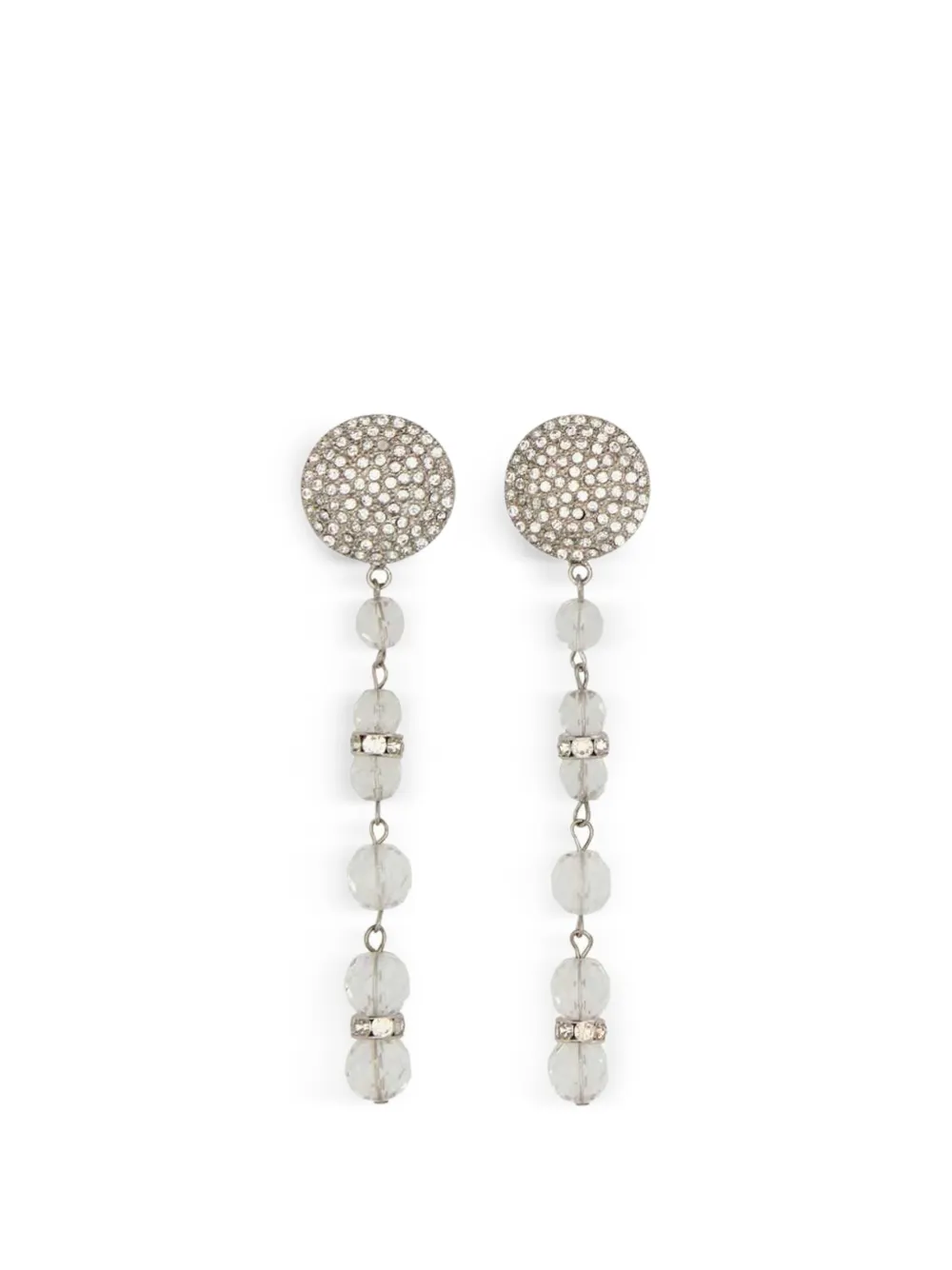 Alessandra Rich crystal-embellished drop earrings - Argento