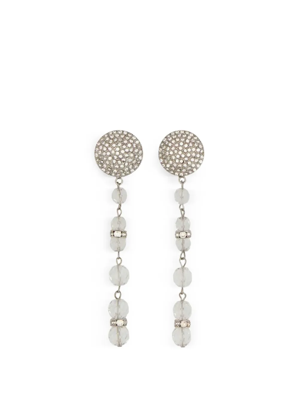 Alessandra Rich crystal-embellished drop earrings - Argento