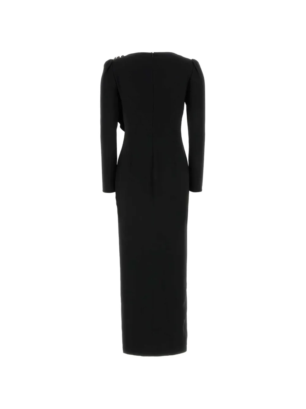 Alessandra Rich Cady maxi-jurk met ruches Zwart