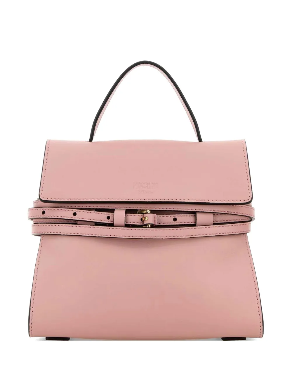 Moschino top handle belted mini bag - Rosa