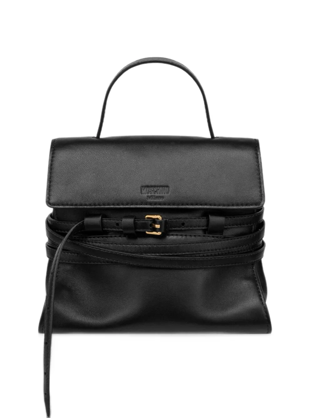 Moschino top handle belted mini bag - Rosa