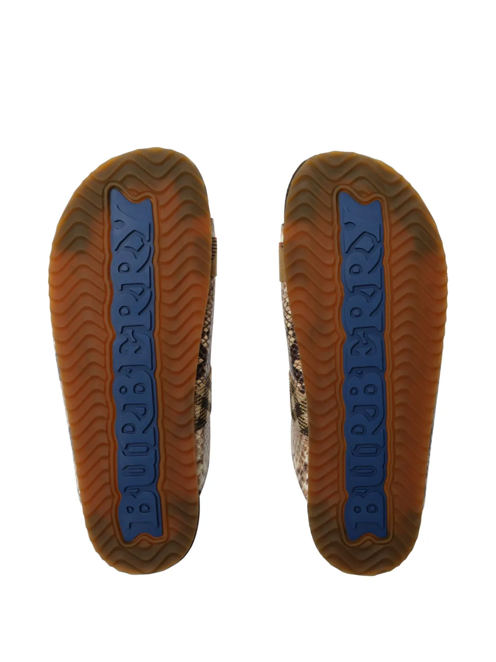 Burberry python-print leather Urchin sandals​ Beige