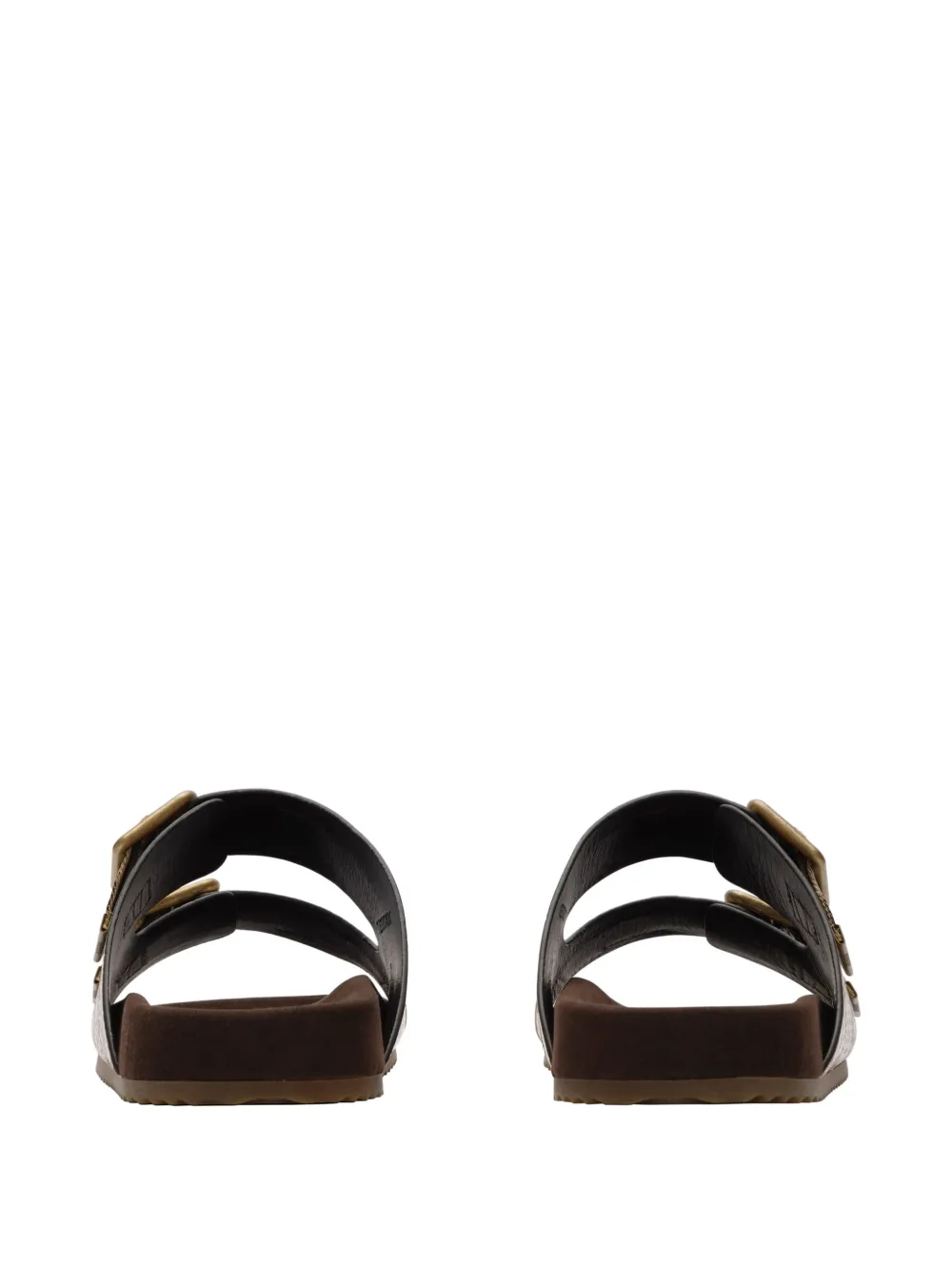Burberry python-print leather Urchin sandals​ Beige
