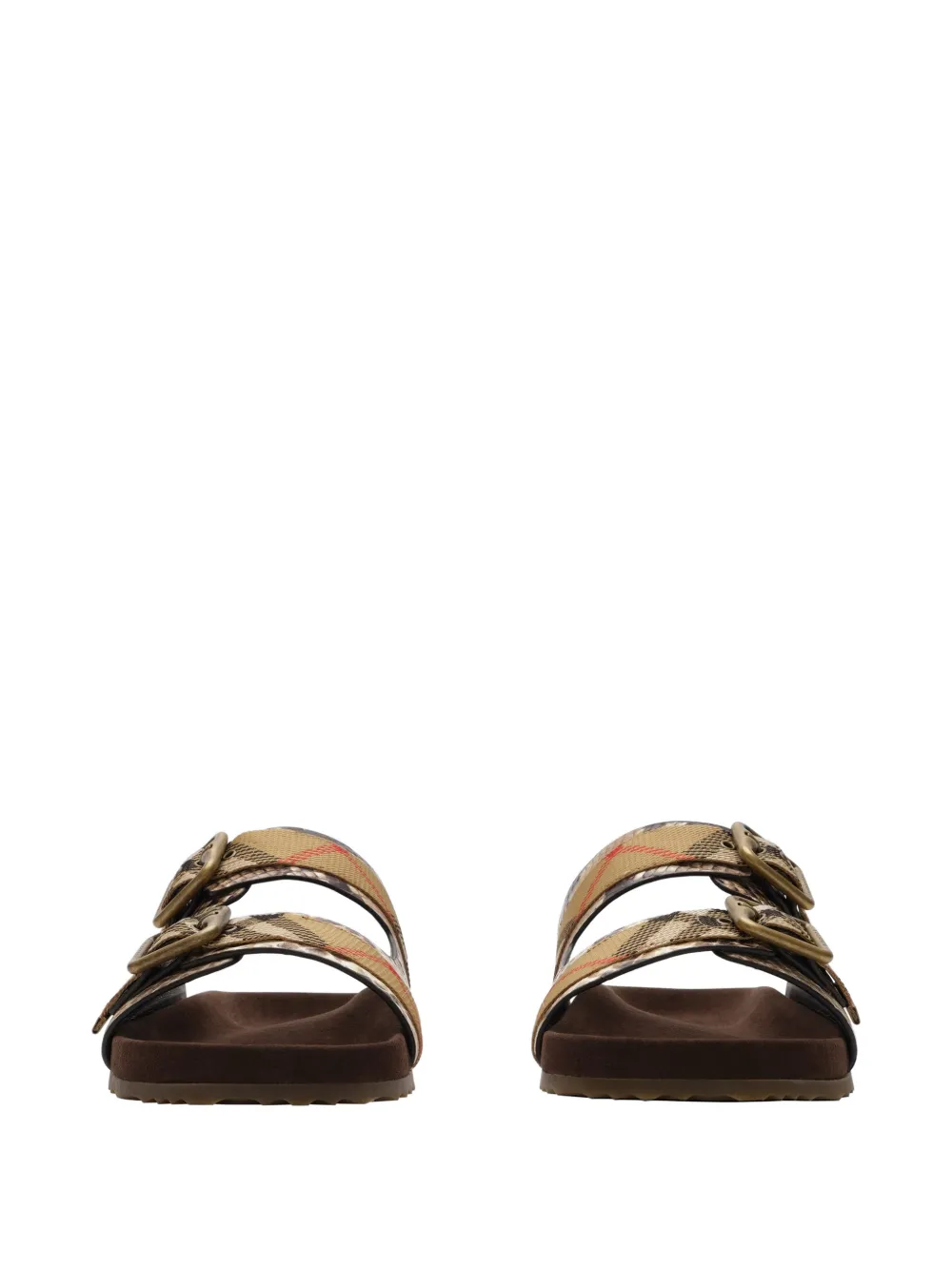 Burberry python-print leather Urchin sandals​ Beige