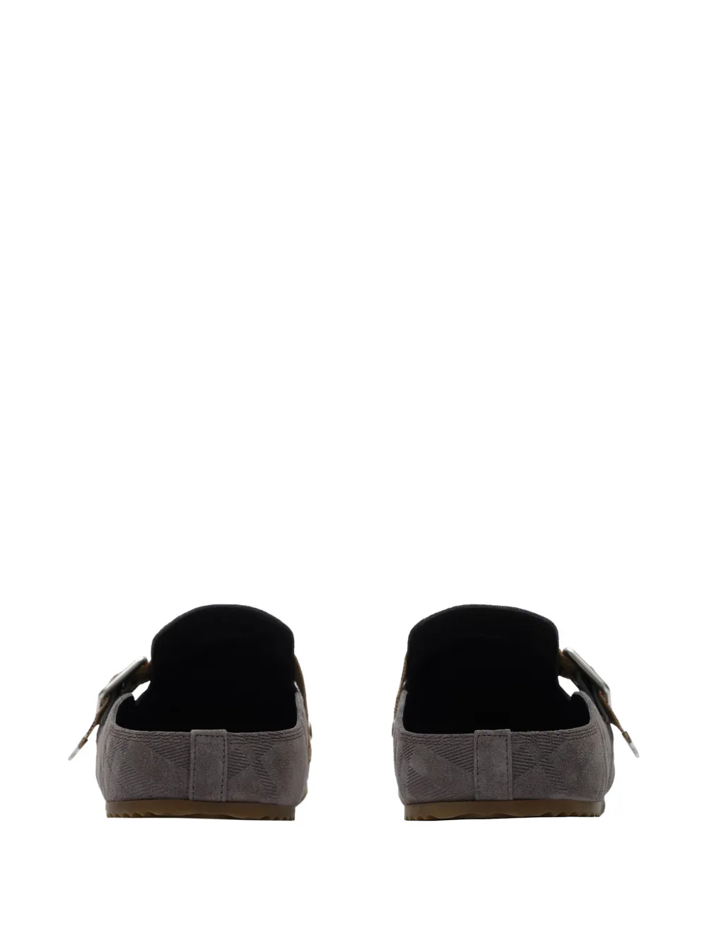 Burberry Urchin suède geruite klompen Grijs