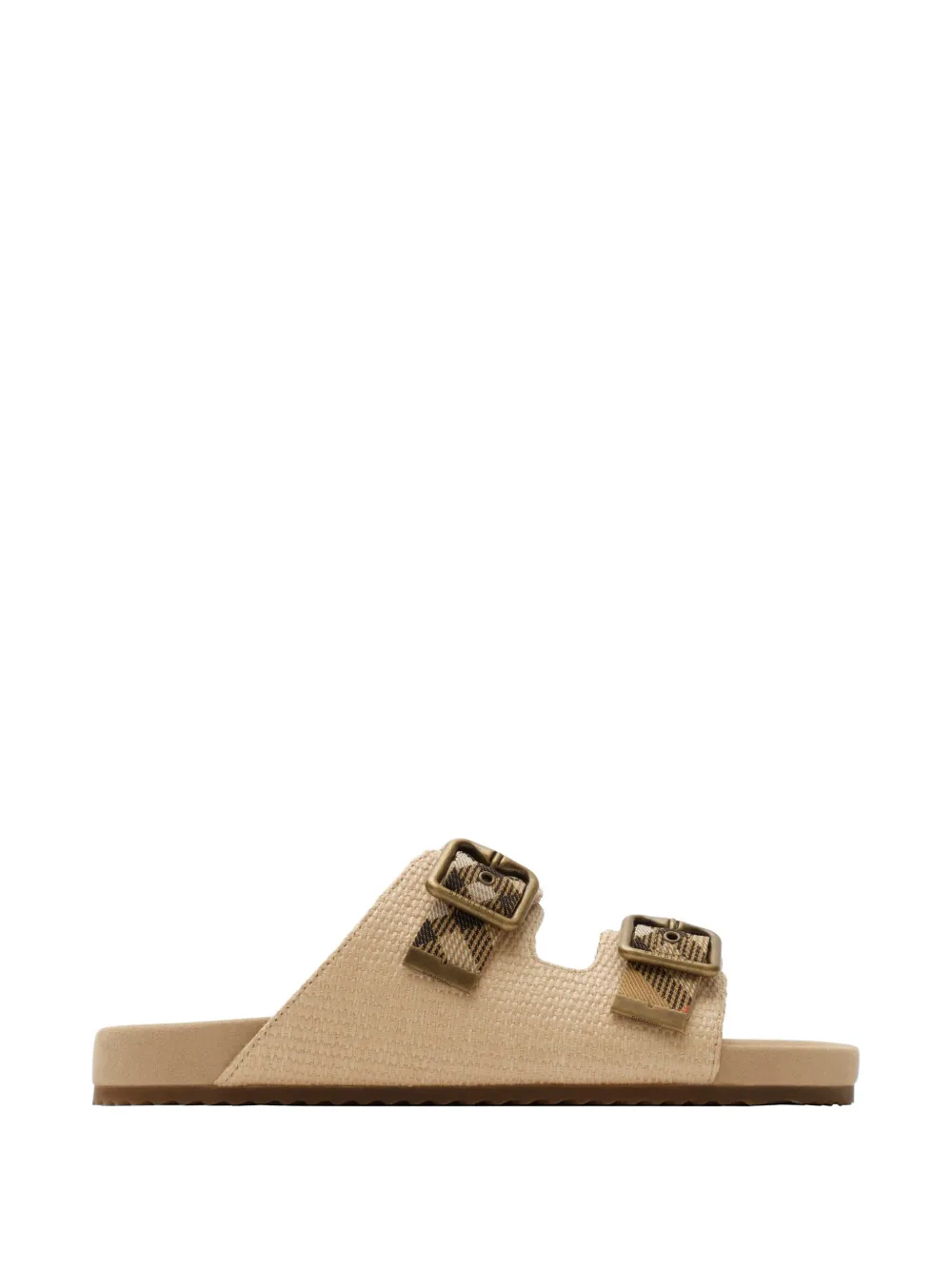 Burberry raffia-effect Urchin sandals Beige
