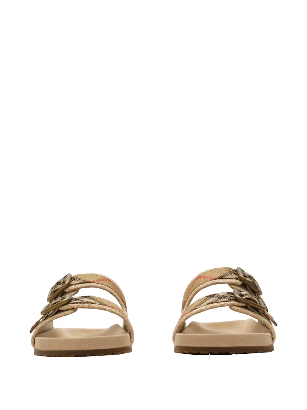 Burberry raffia-effect Urchin sandals Beige