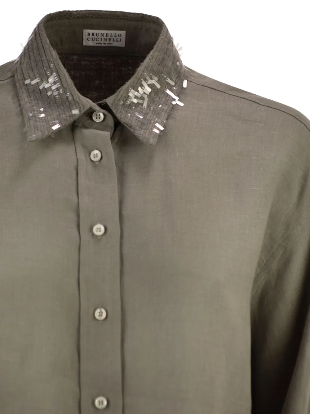 Brunello Cucinelli Blouse met pailletten Groen