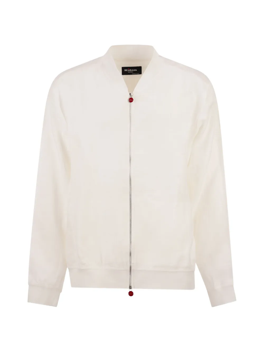 Kiton linen bomber jacket - Neutrals