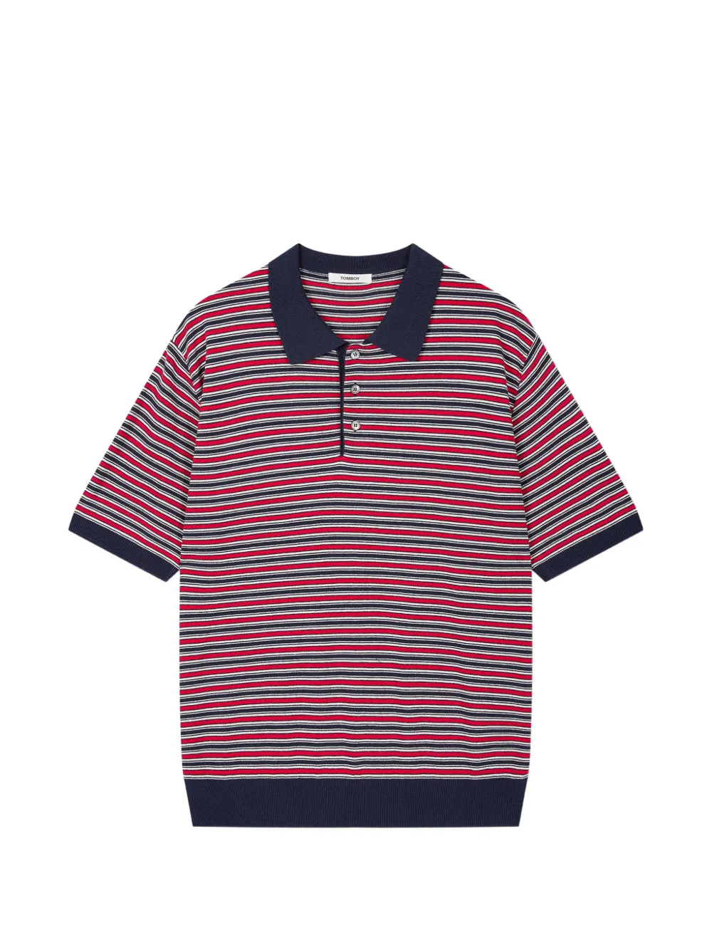 TOMBOY striped polo shirt - Rot