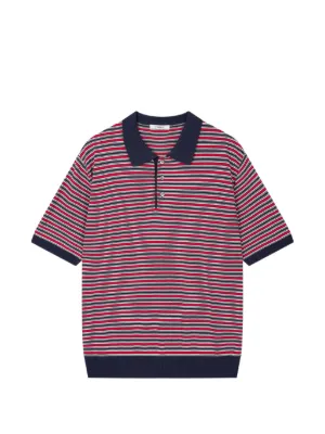 AAPE BY *A BATHING APE® ストライプ ポロシャツ | レッド | FARFETCH JP