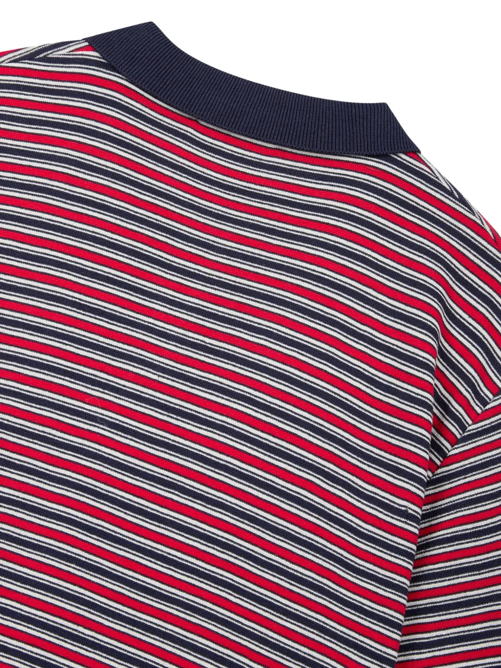  Tomboy Striped Polo Shirt - Red 