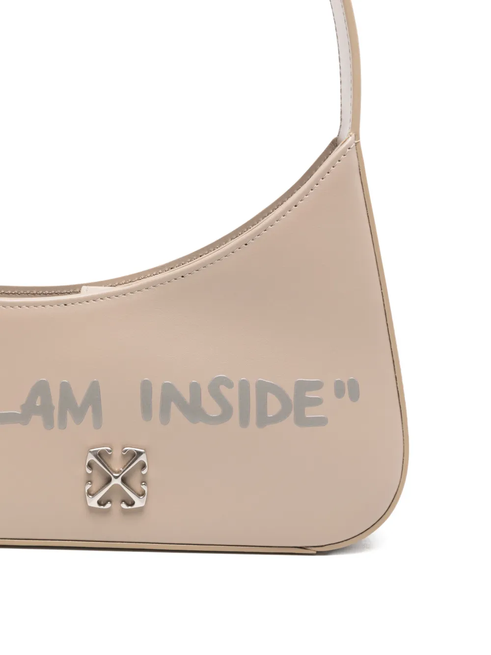 Off-White Glam Inside shopper met zak Beige