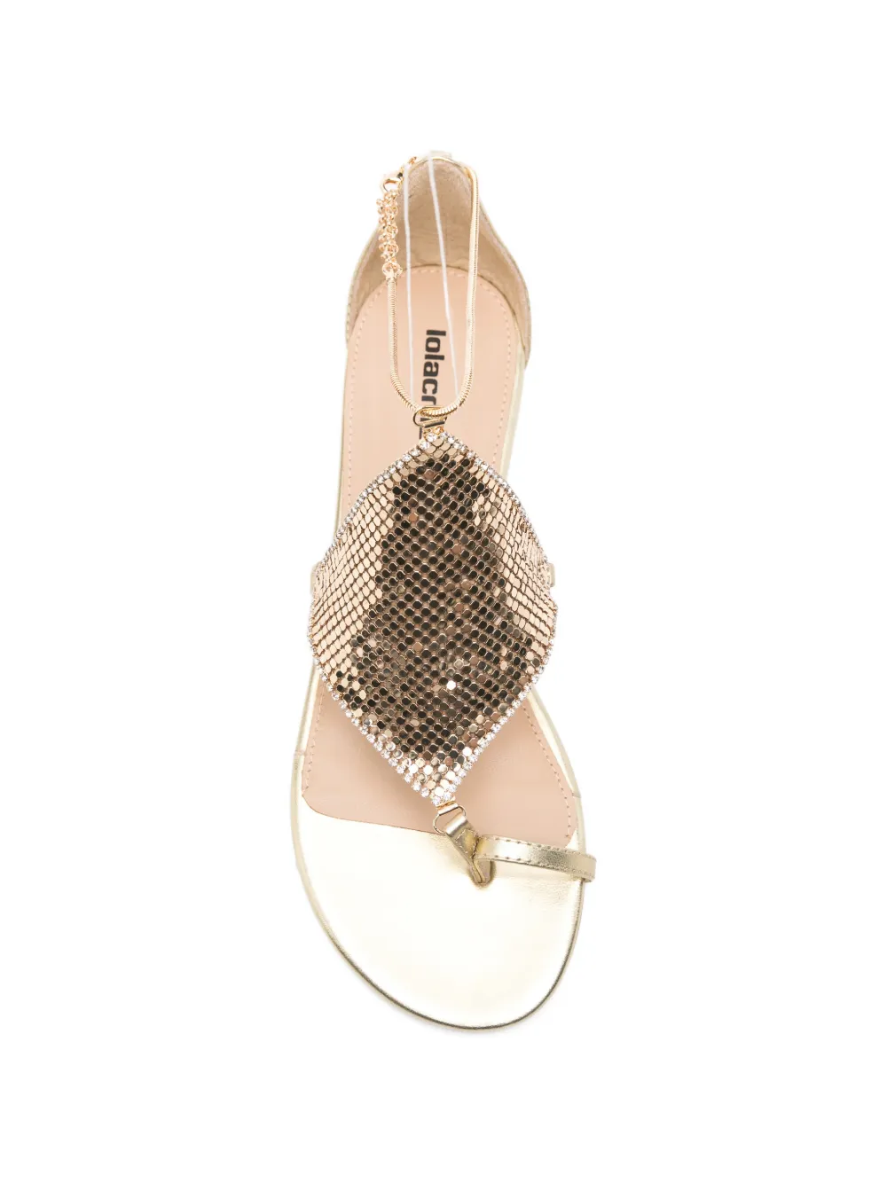 Lola Cruz Ivanna flat sandals Goud