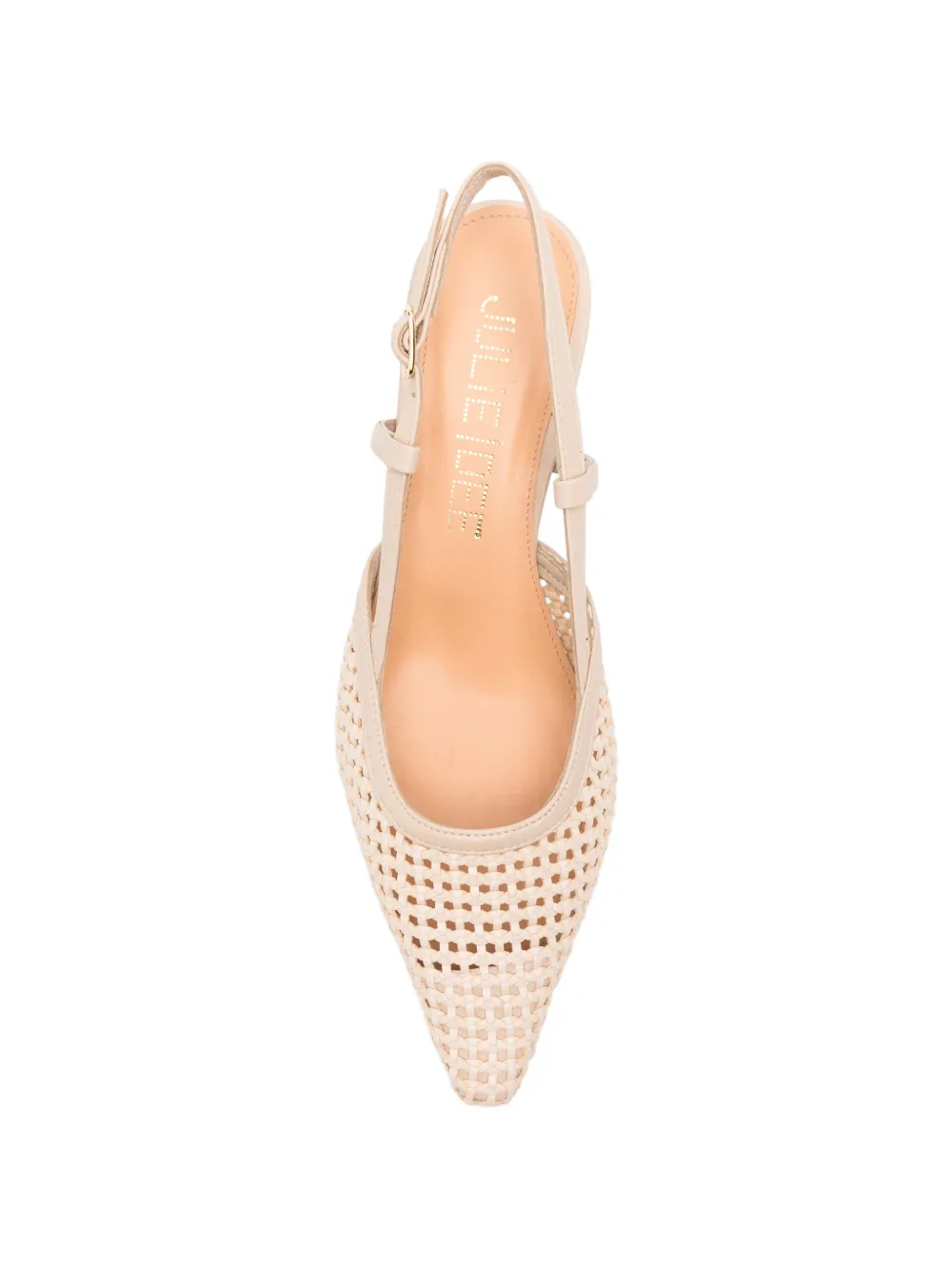 Julie Dee woven slingback pumps Beige