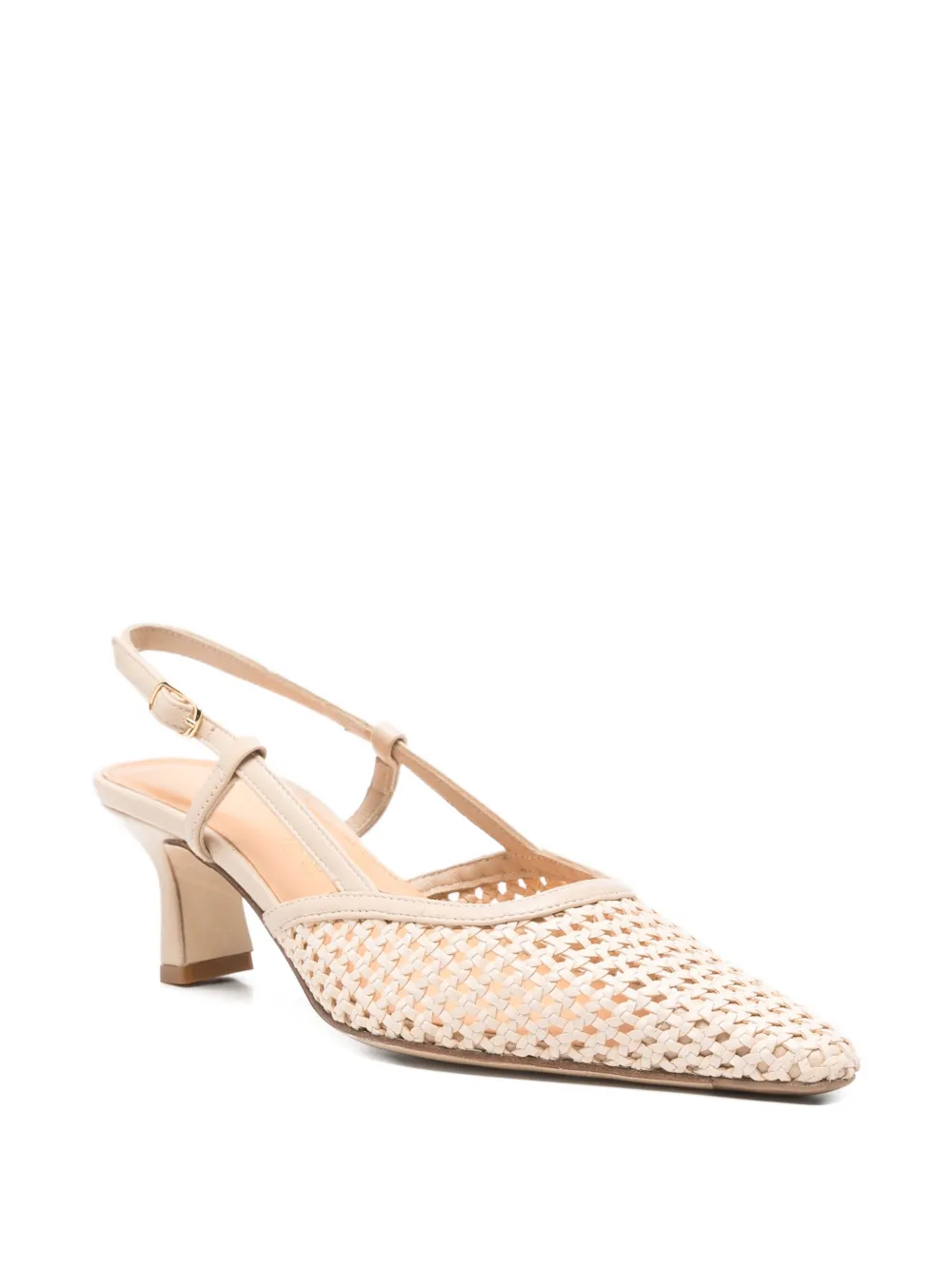 Julie Dee woven slingback pumps Beige