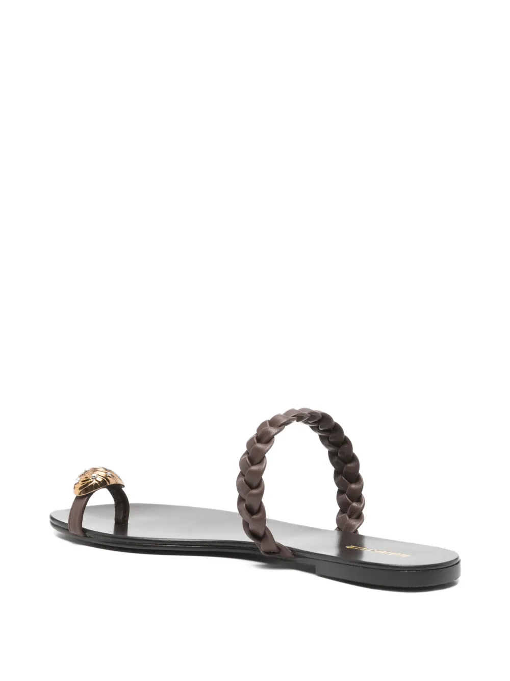 Lola Cruz Mona embellished flat sandals Bruin