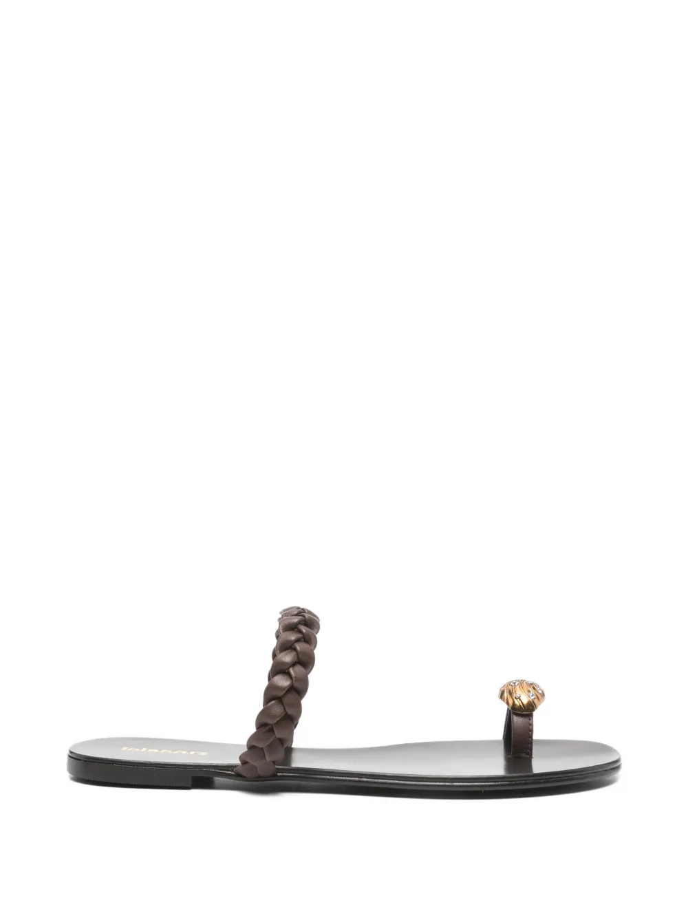 Lola Cruz Mona embellished flat sandals Bruin