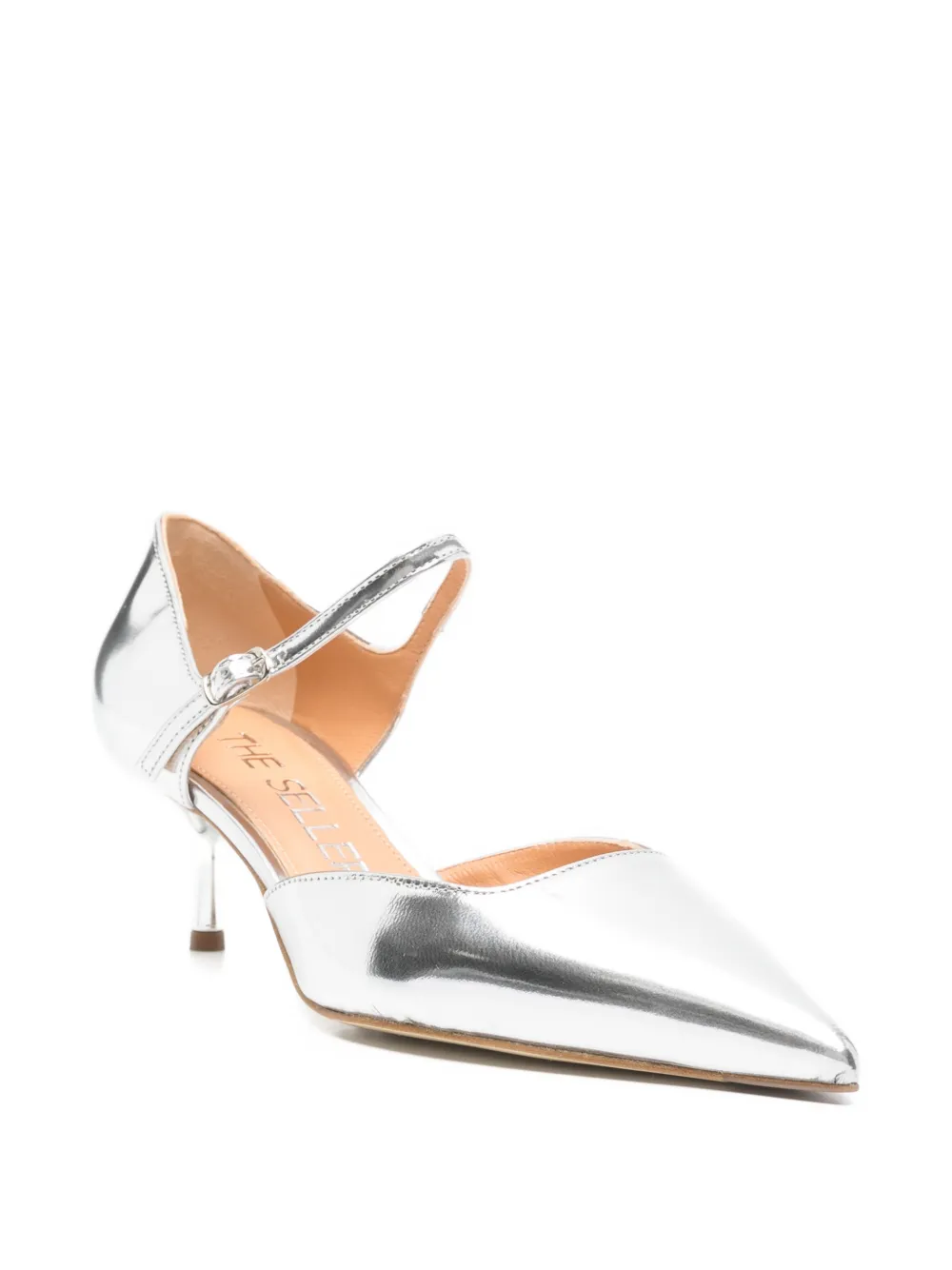 The Seller leather pumps Zilver