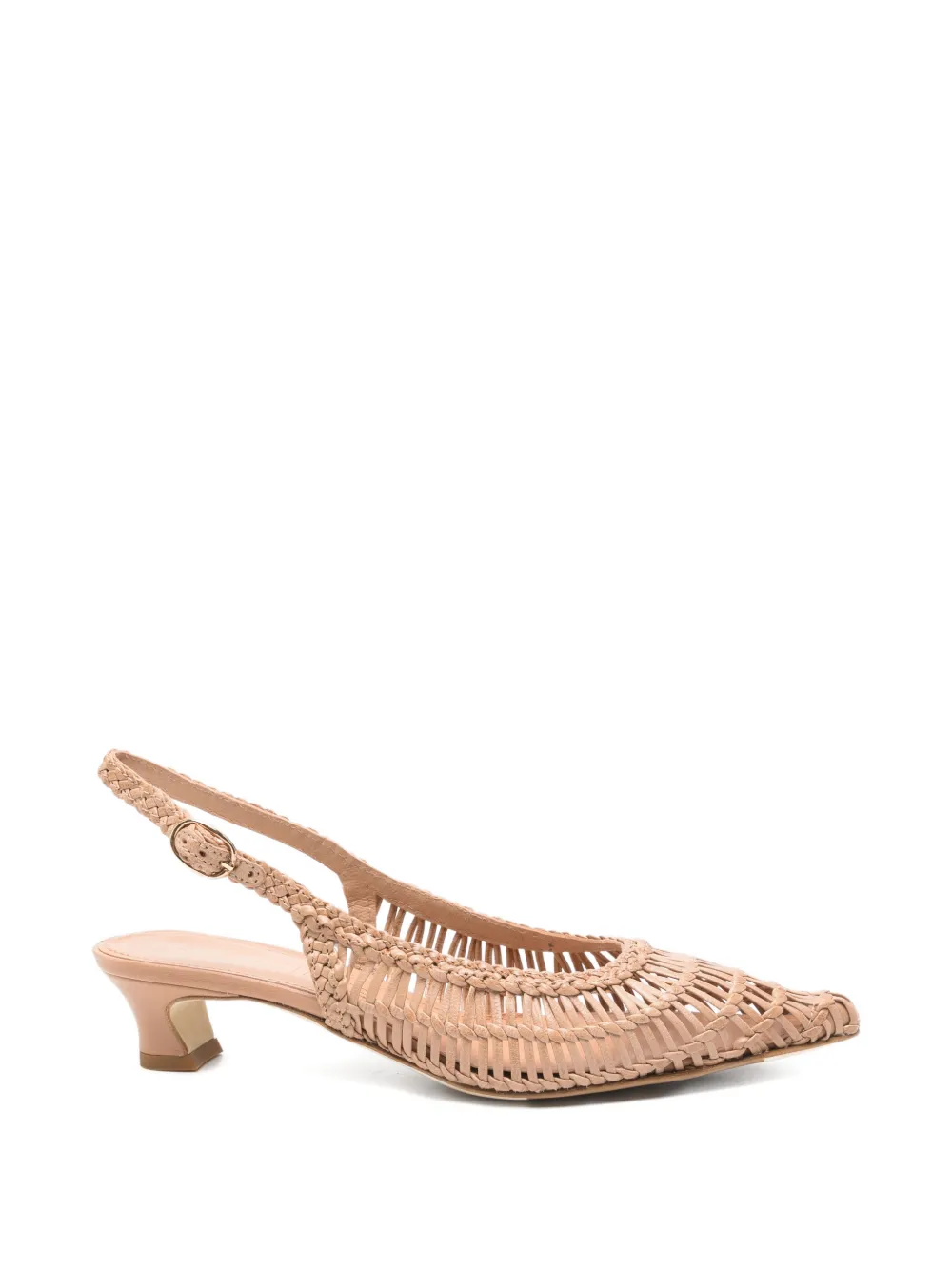 Julie Dee woven slingback pumps Beige