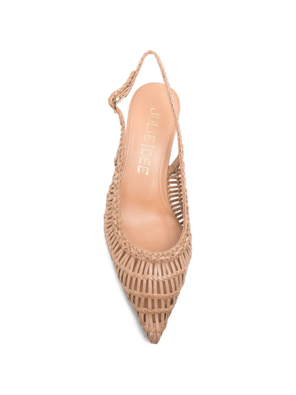 Julie Dee woven slingback pumps Beige