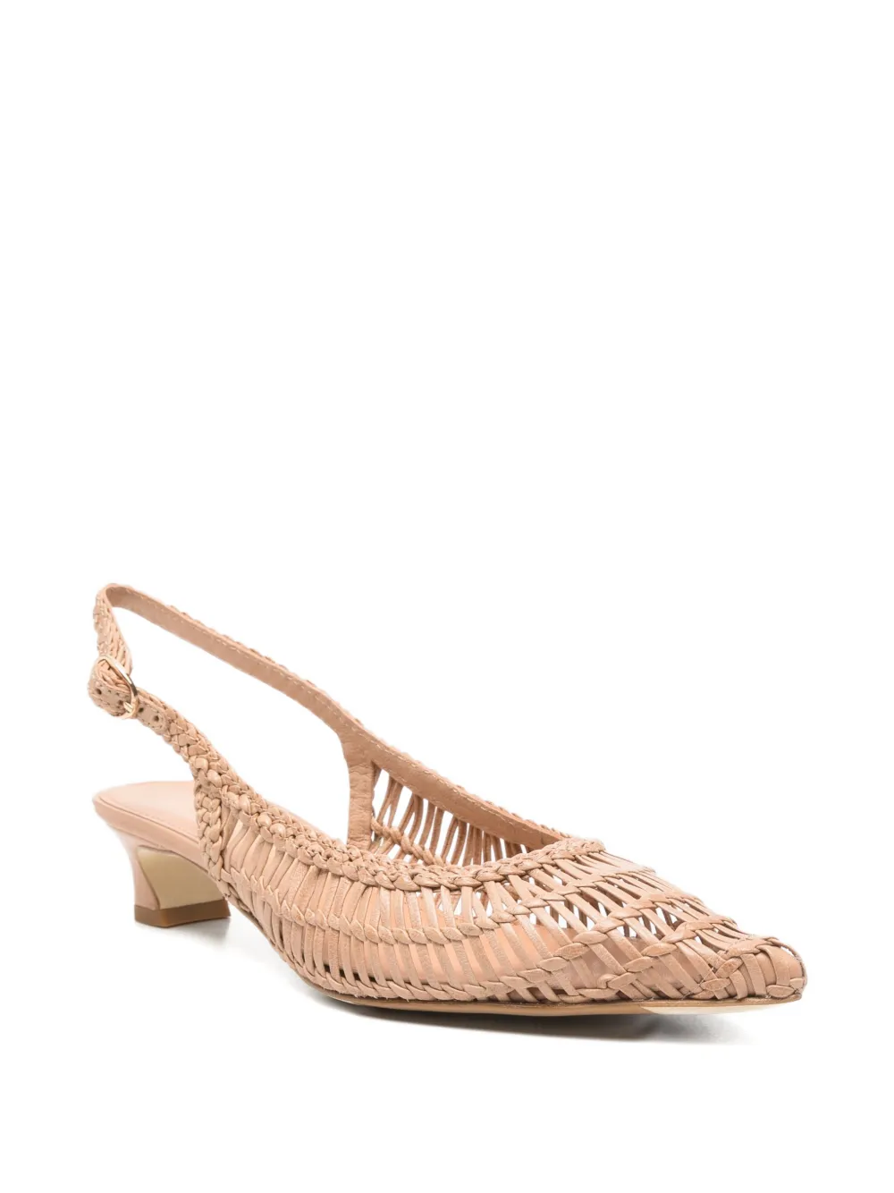 Julie Dee woven slingback pumps Beige
