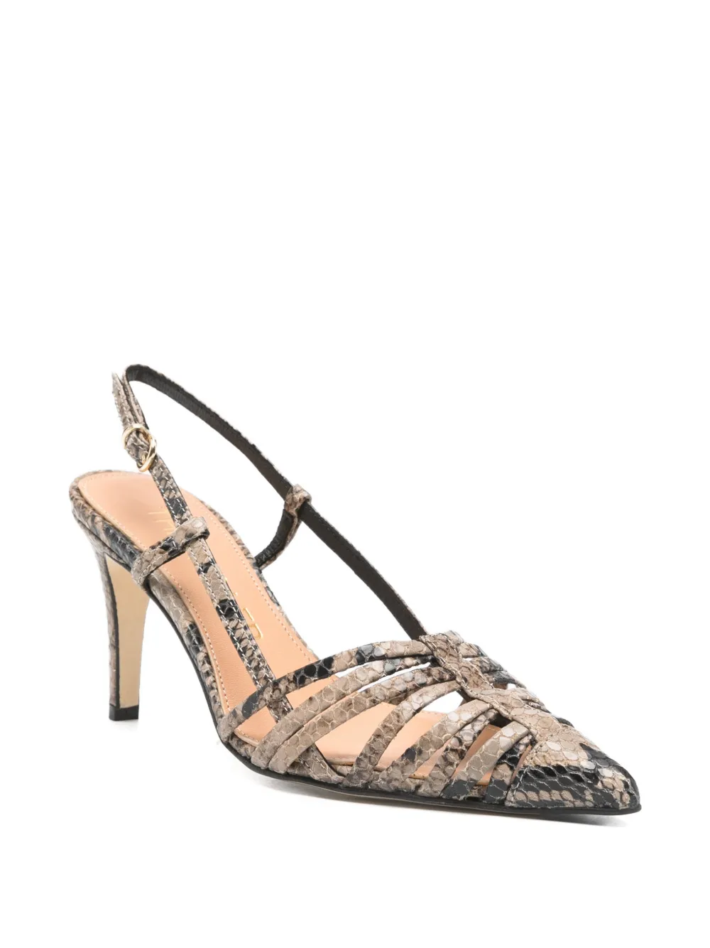The Seller python-print leather pumps Beige