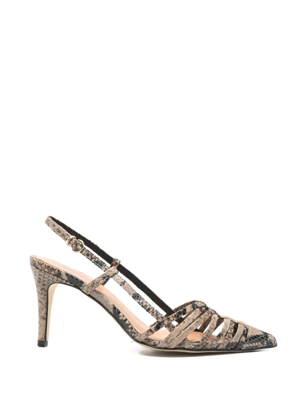 The Seller python-print leather pumps Beige