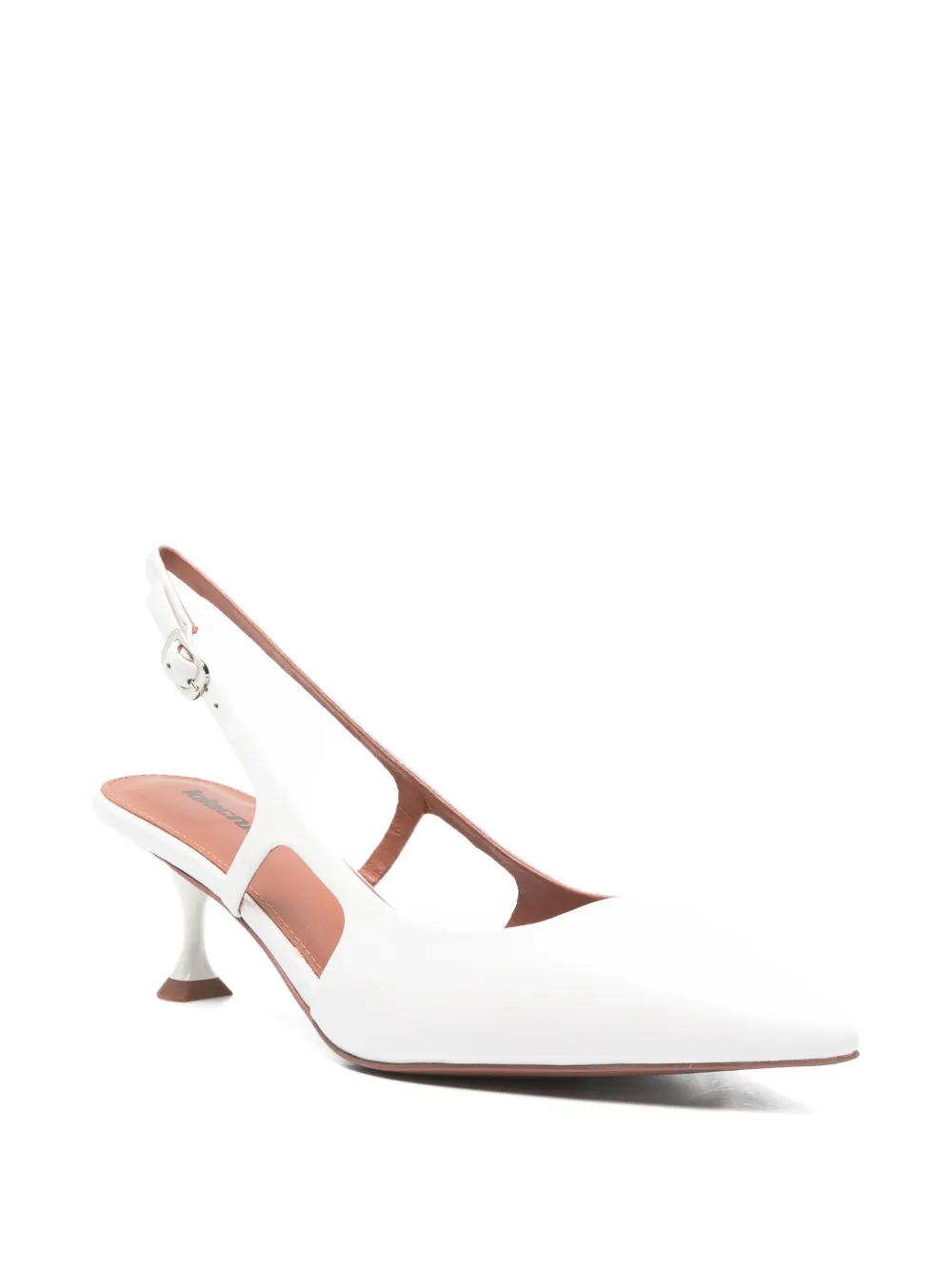 Lola Cruz Carmen cut-out slingback pumps Wit