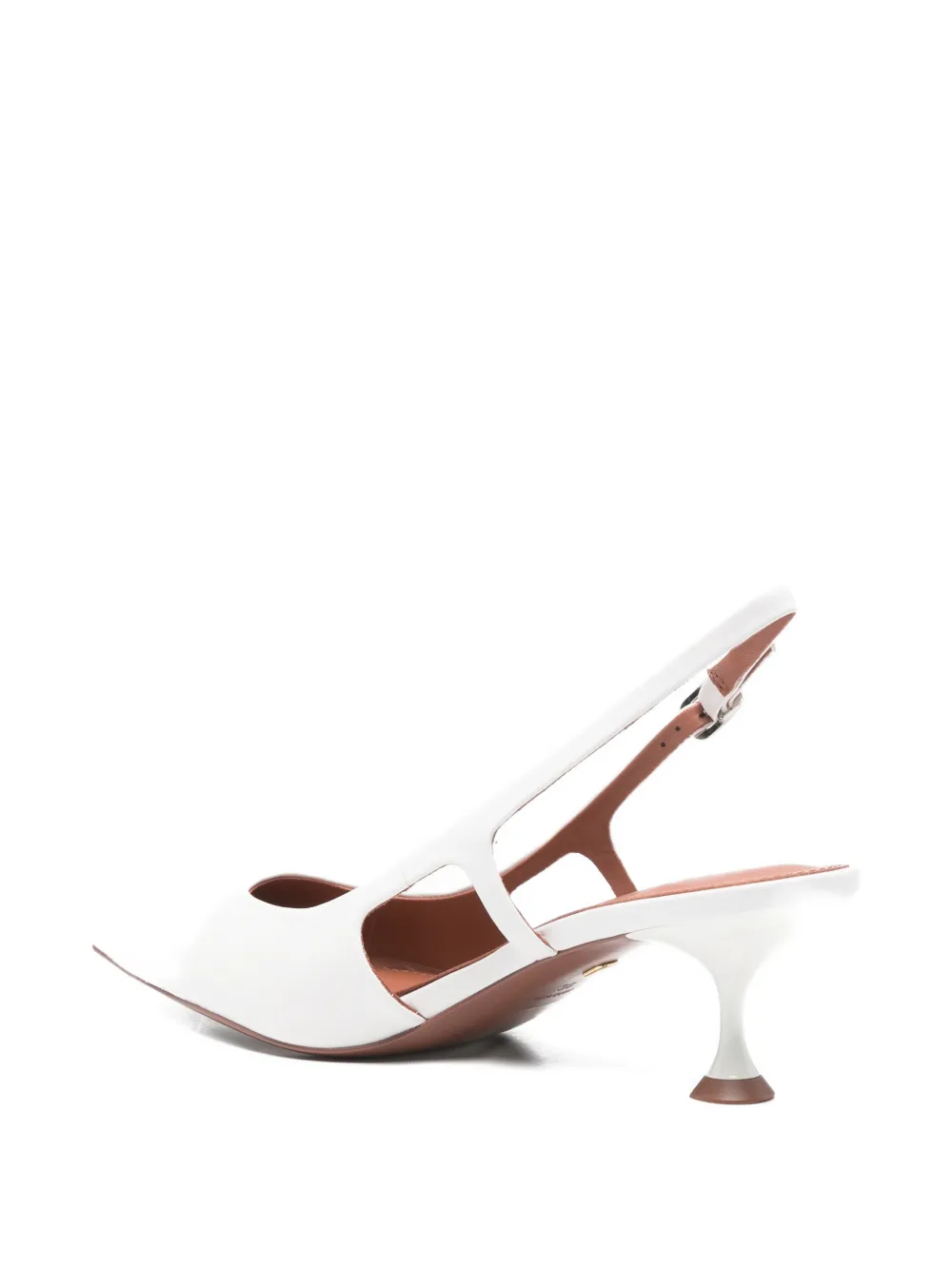 Lola Cruz Carmen cut-out slingback pumps Wit