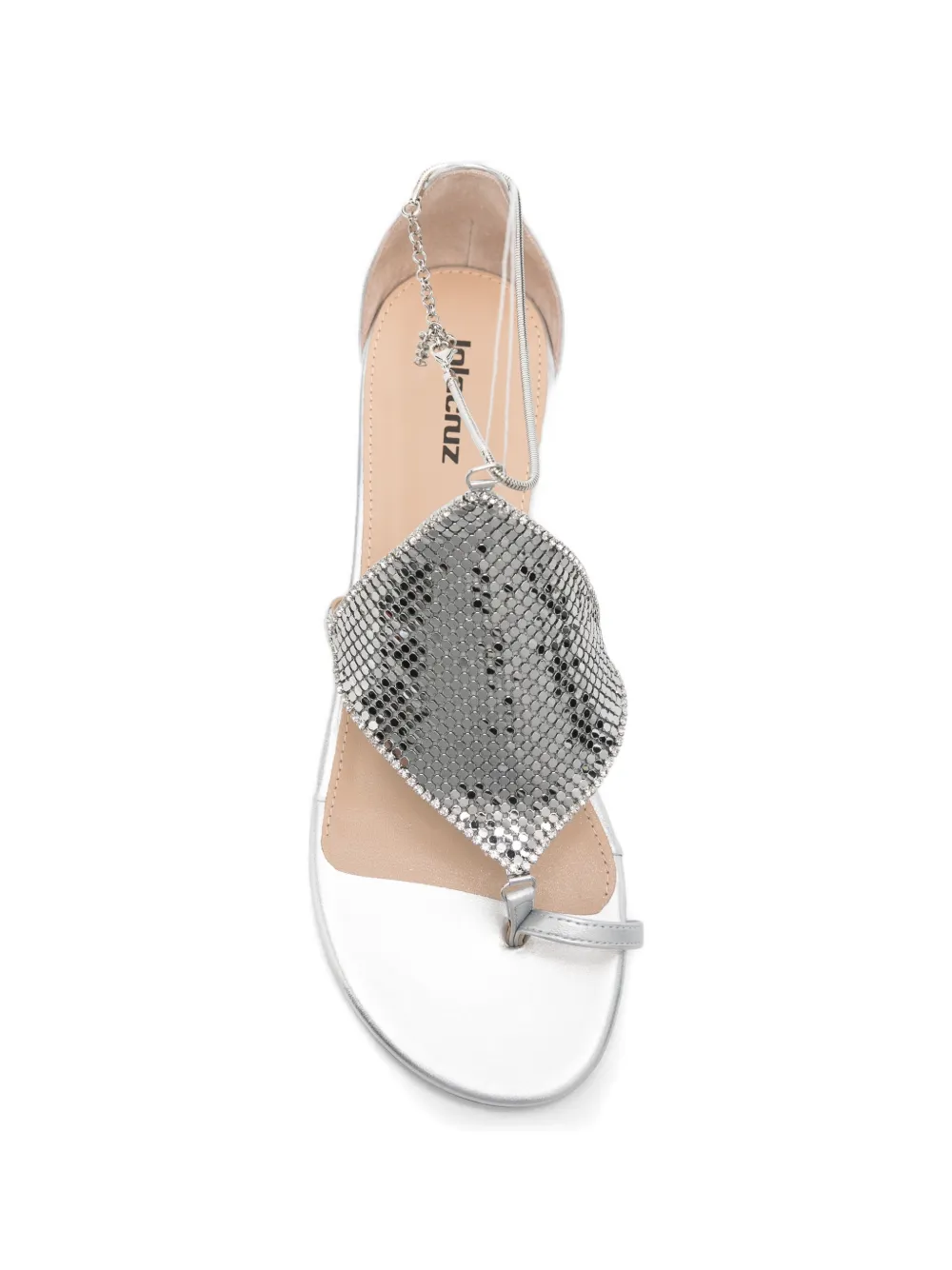 Lola Cruz Ivanna flat sandals Zilver