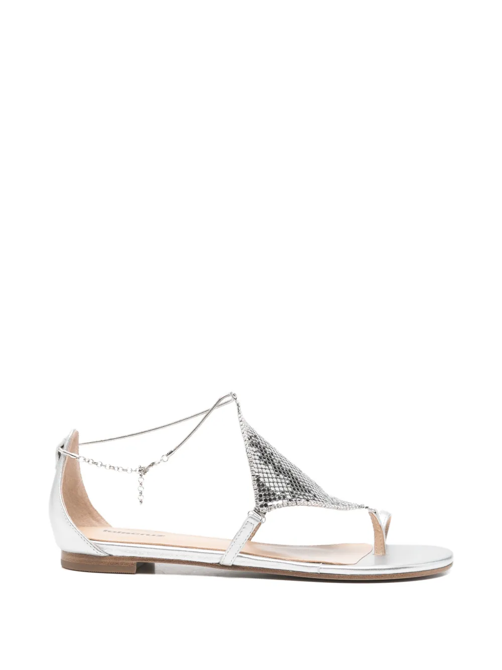 Lola Cruz Ivanna flat sandals Zilver
