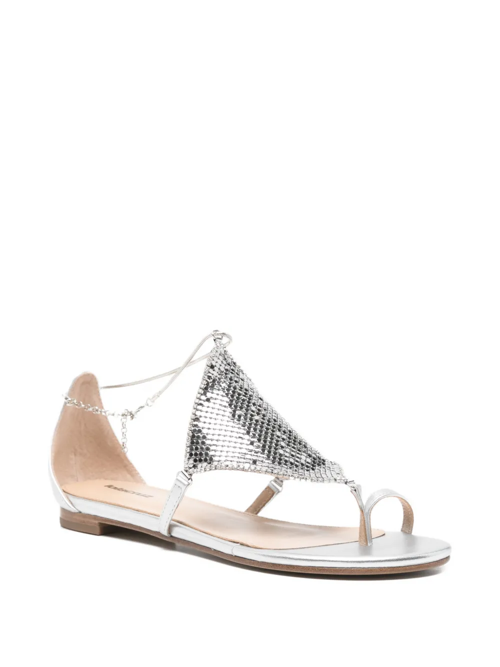 Lola Cruz Ivanna flat sandals Zilver