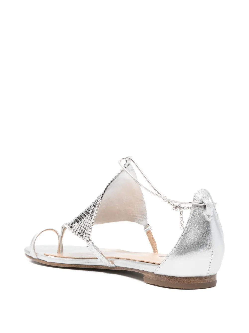 Lola Cruz Ivanna flat sandals Zilver