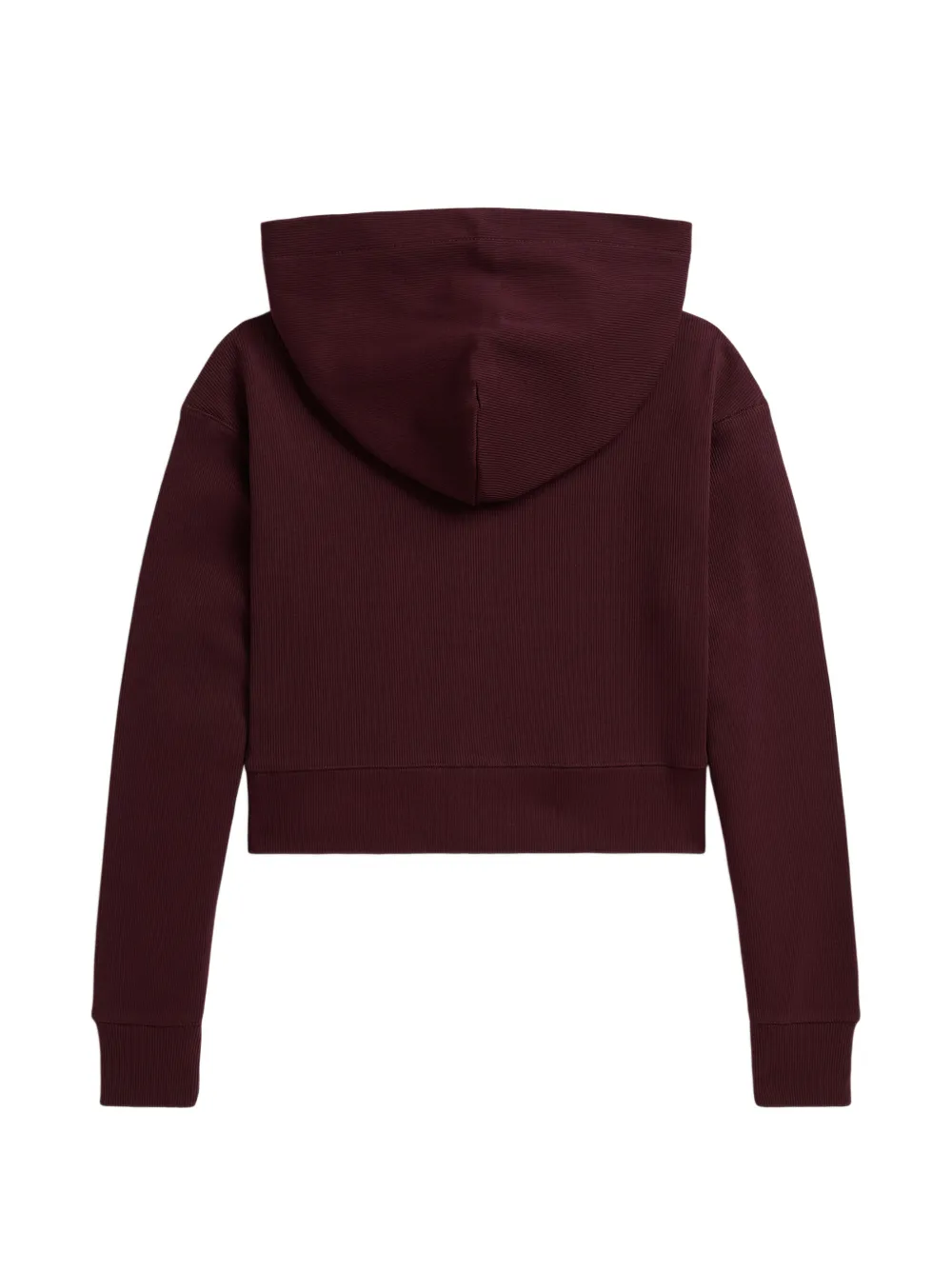 POLO RALPH LAUREN KIDS Ribgebreide hoodie met geborduurd logo Rood