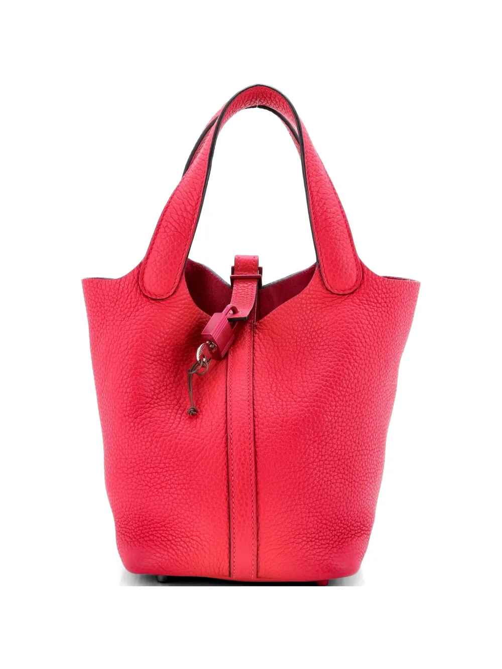 Hermès Pre-Owned Monochrome Picotin Lock Bag Clemence PM bucket bag - Rosa