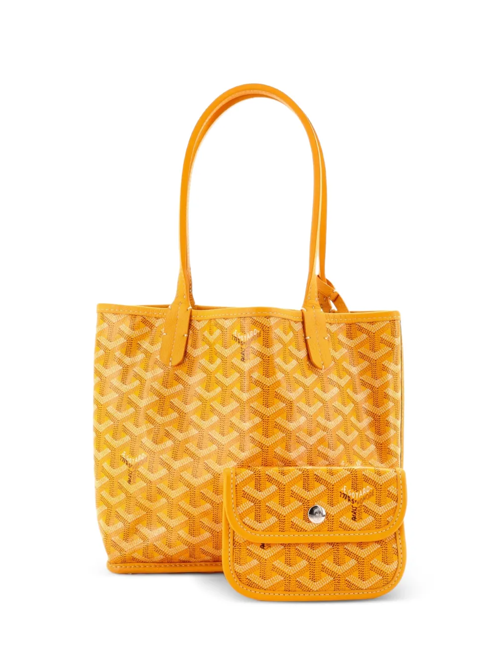 Goyard Pre-Owned Anjou Reversible Tote Coated Canvas Mini satchel - Giallo