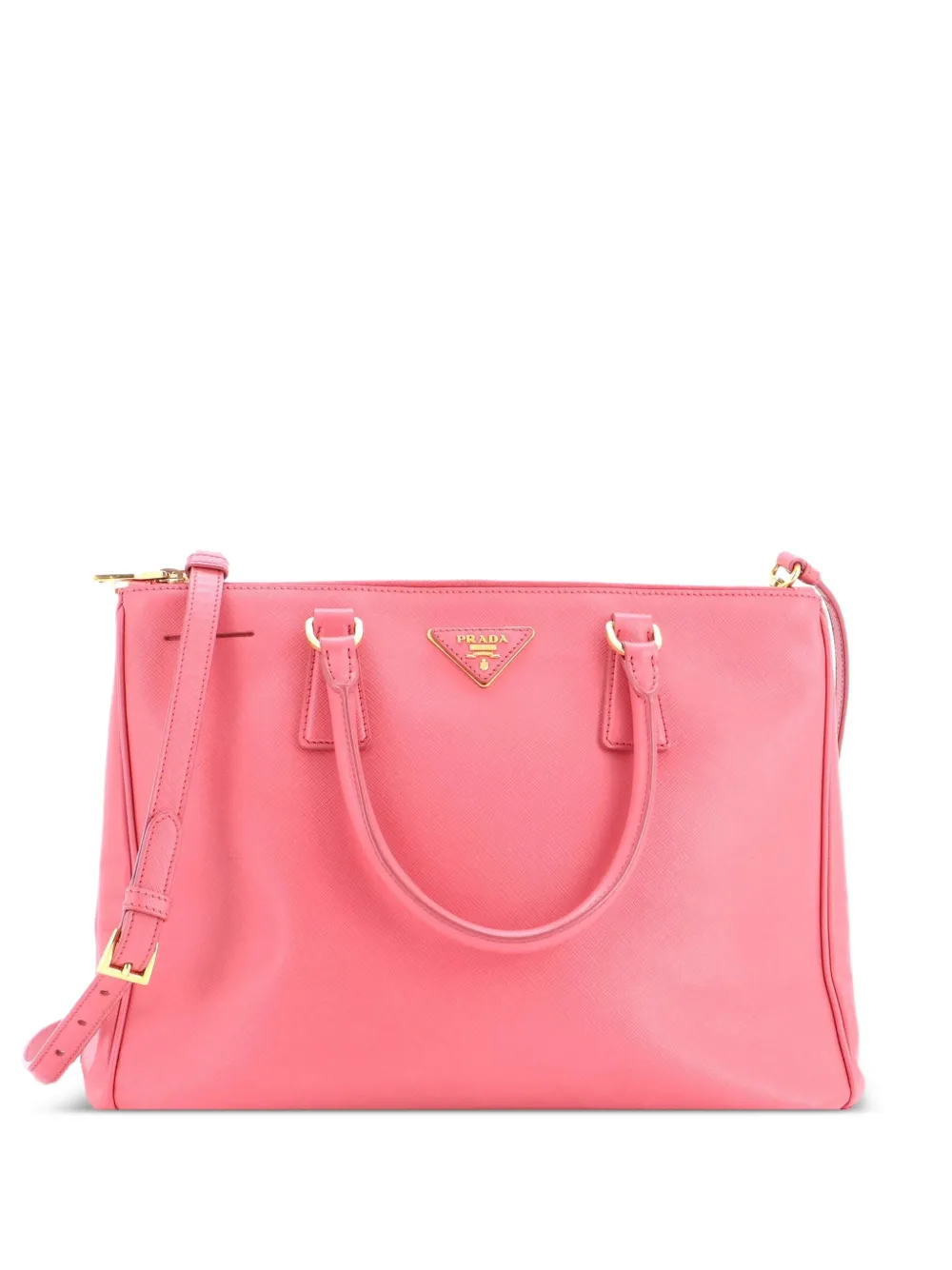 Prada Pre-Owned Double Zip Lux Saffiano Leather Medium tote bag - Rosa