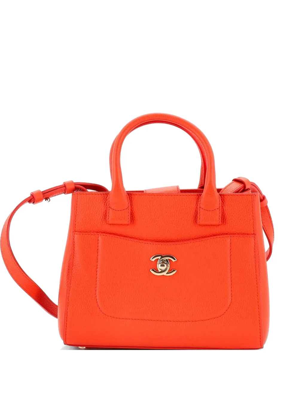 CHANEL Pre-Owned Neo Executive Grained Calfskin Mini tote bag - Arancione