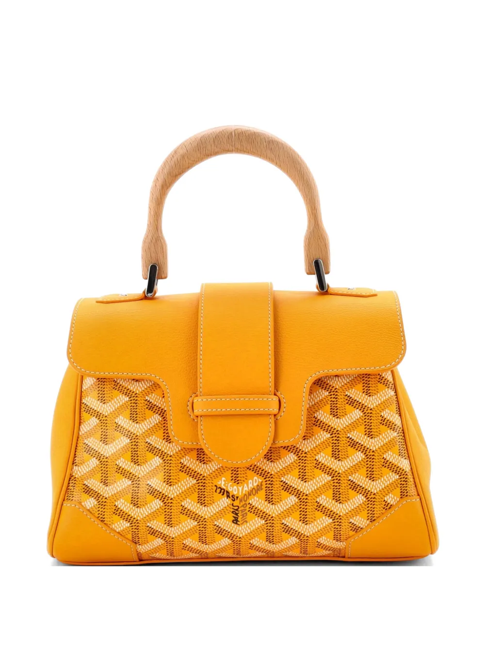 Goyard Pre-Owned Saigon Top Handle Bag Coated Canvas with Leather Mini shoulder bag - Arancione