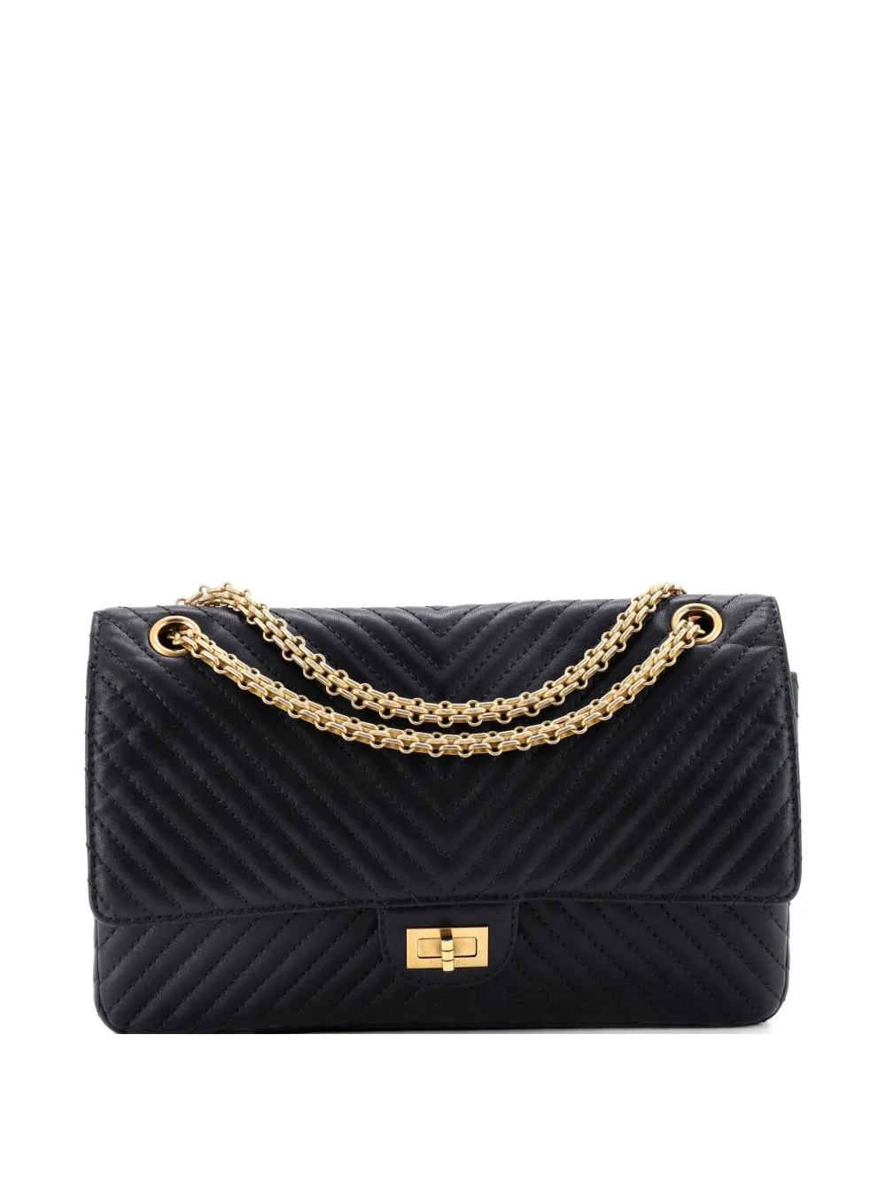 CHANEL Pre-Owned Reissue 2.55 Flap Bag Chevron Sheepskin 226 shoulder bag - Nero