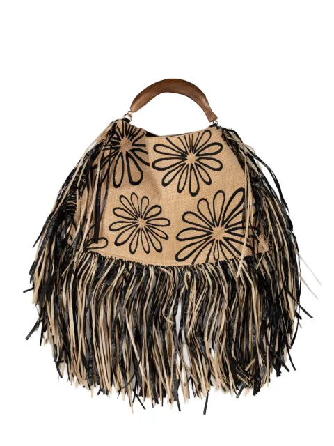 FARM Rio mini fringed floral tote bag