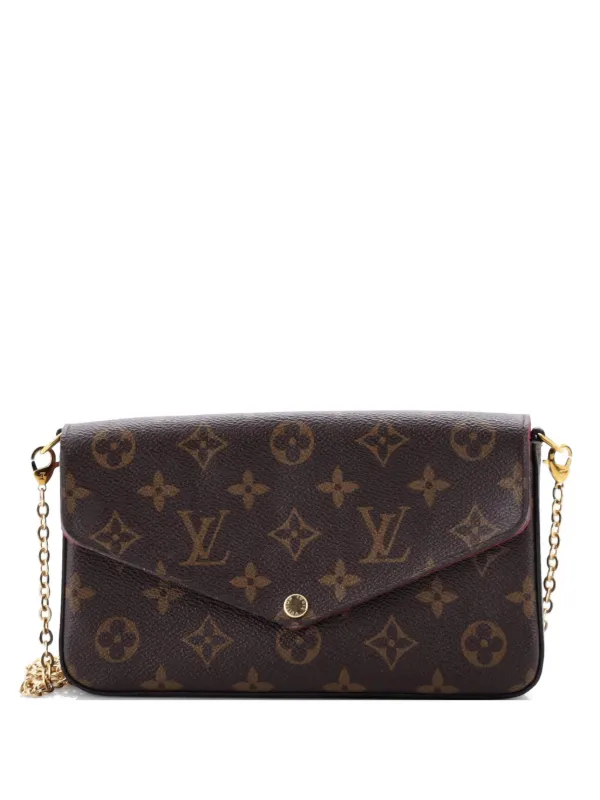 Louis Vuitton Pre-owned Felicie Pochette Monogram Canvas Crossbody Bag in Brown