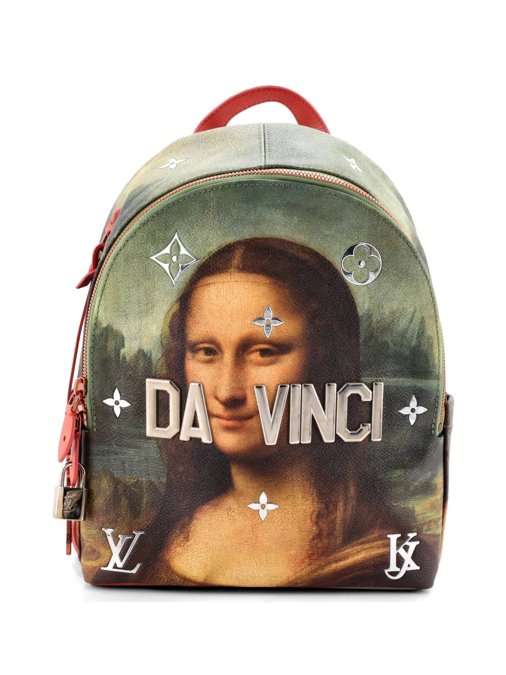 Louis Vuitton Pre-Owned Palm Springs Limited Edition Jeff Koons Da Vinci Print Canvas PM backpack - Multicolore