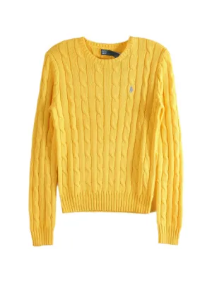 Polo Ralph Lauren ケーブルニット Vネックセーター | イエロー