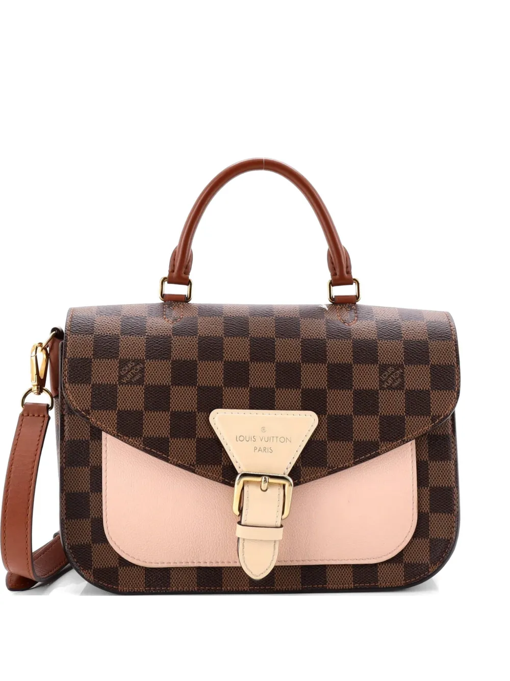 Louis Vuitton Pre-Owned Beaumarchais Handbag Damier with Leather shoulder bag - Marrone