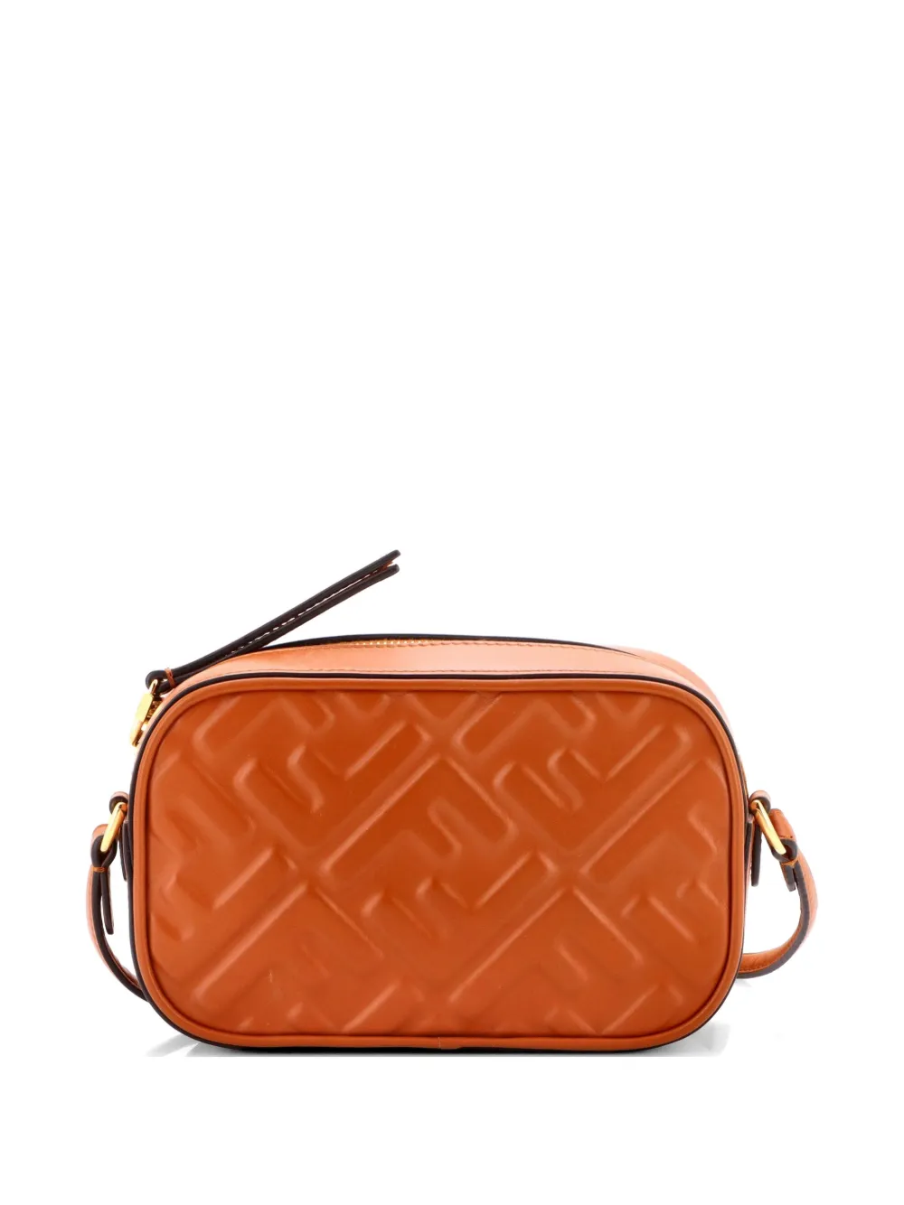 Fendi Pre-Owned Camera Case Bag Zucca Embossed Leather Mini crossbody bag - Marrone