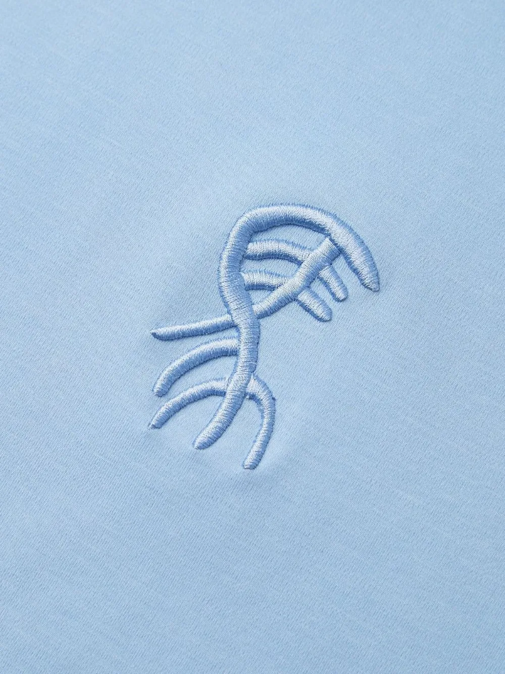 Shanghai Tang T-shirt met geborduurd logo Blauw